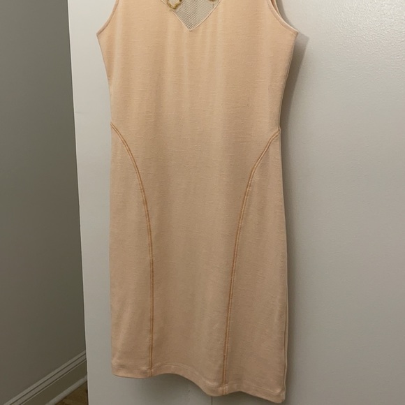 Free People Nude Beaded Body Con Mini Dress - Picture 5 of 9